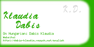 klaudia dabis business card